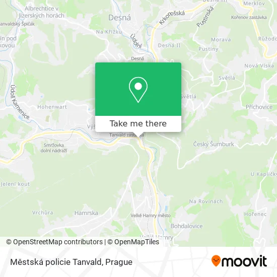 Карта Městská policie Tanvald