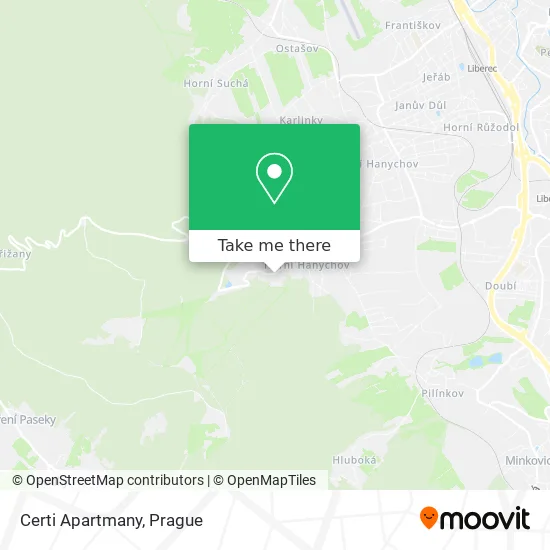 Карта Certi Apartmany