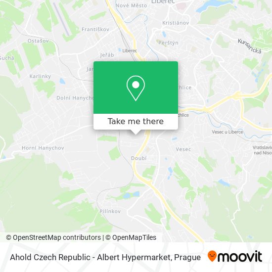 Ahold Czech Republic - Albert Hypermarket map