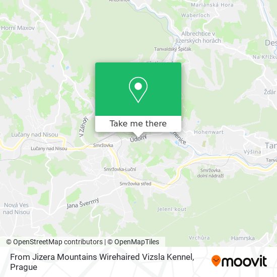 From Jizera Mountains Wirehaired Vizsla Kennel map