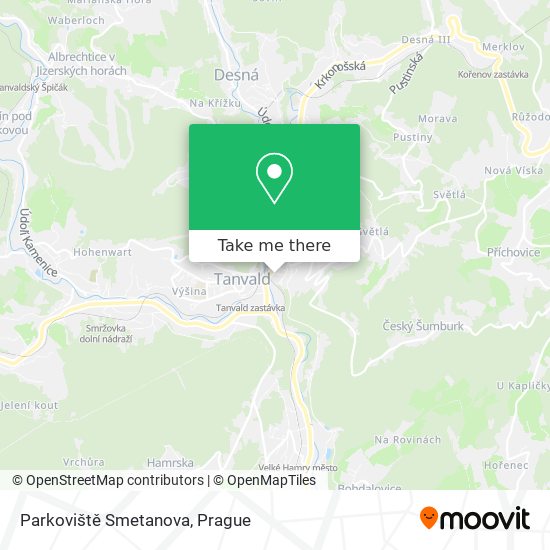 Parkoviště Smetanova map