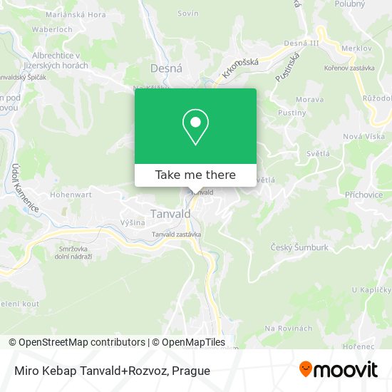 Miro Kebap Tanvald+Rozvoz map