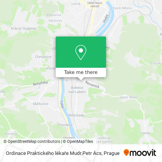 Карта Ordinace Praktického lékaře Mudr.Petr Ács