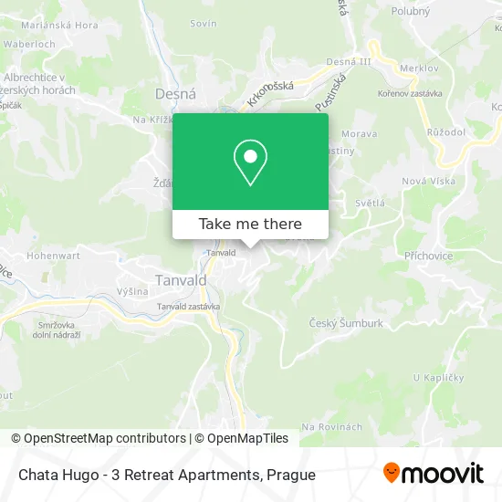 Карта Chata Hugo - 3 Retreat Apartments