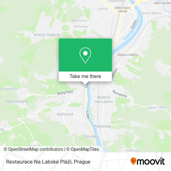 Карта Restaurace Na Labské Pláži