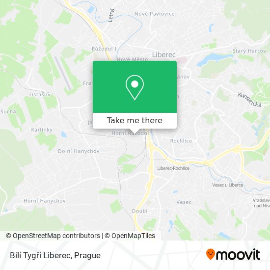 Bílí Tygři Liberec map