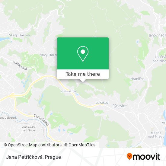 Jana Petříčková map