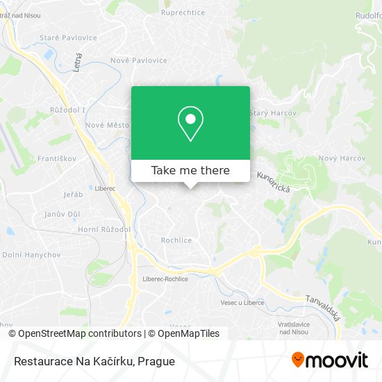Restaurace Na Kačírku map