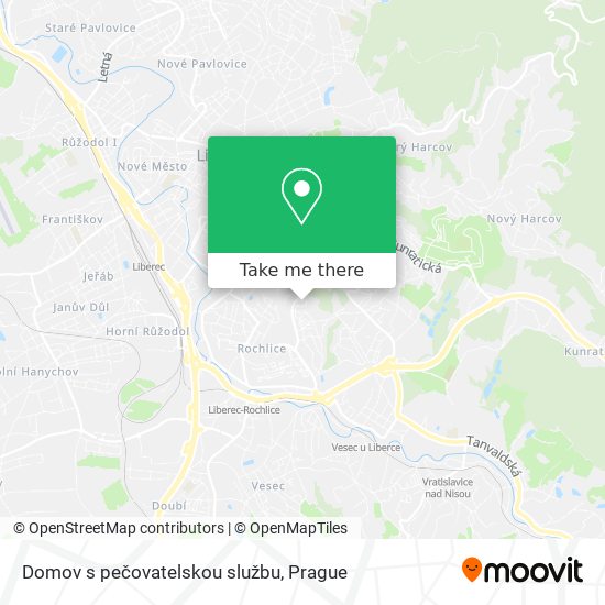Domov s pečovatelskou službu map