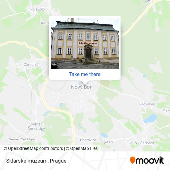 Карта Sklářské muzeum