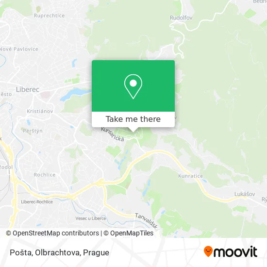 Карта Pošta, Olbrachtova