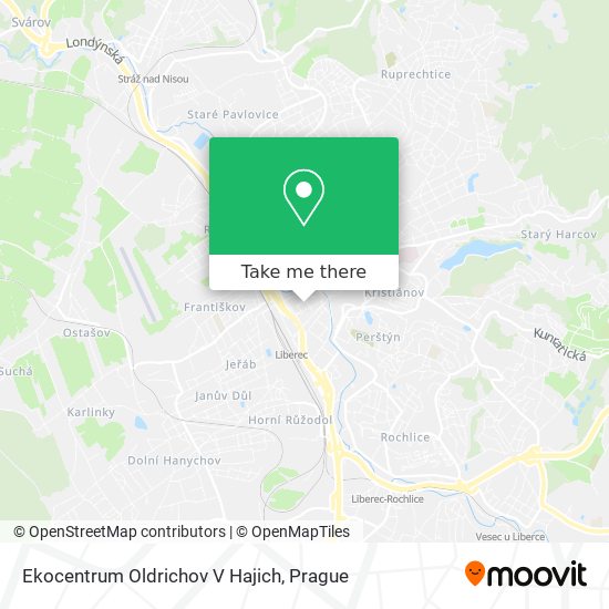 Ekocentrum Oldrichov V Hajich map