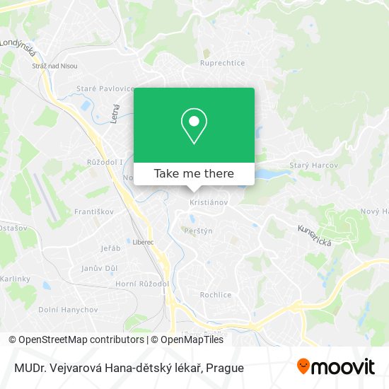 MUDr. Vejvarová Hana-dětský lékař map