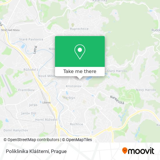 Poliklinika Klášterní map