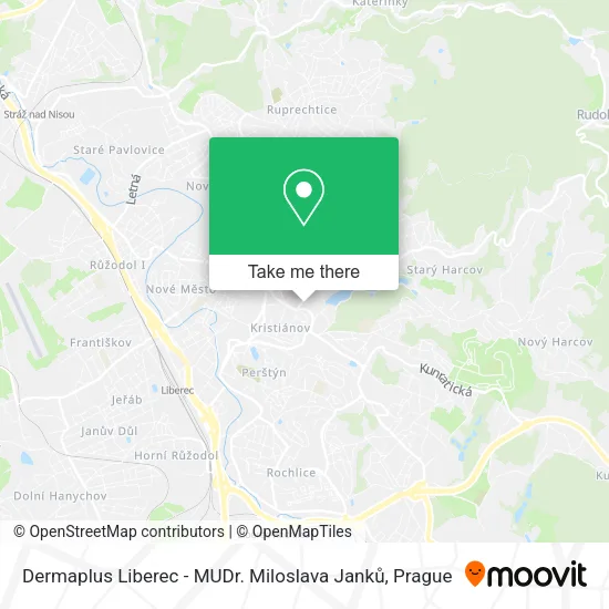 Карта Dermaplus Liberec - MUDr. Miloslava Janků