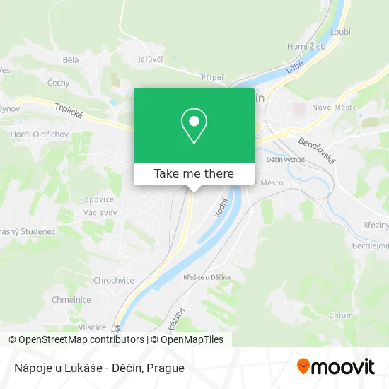 Карта Nápoje u Lukáše - Děčín