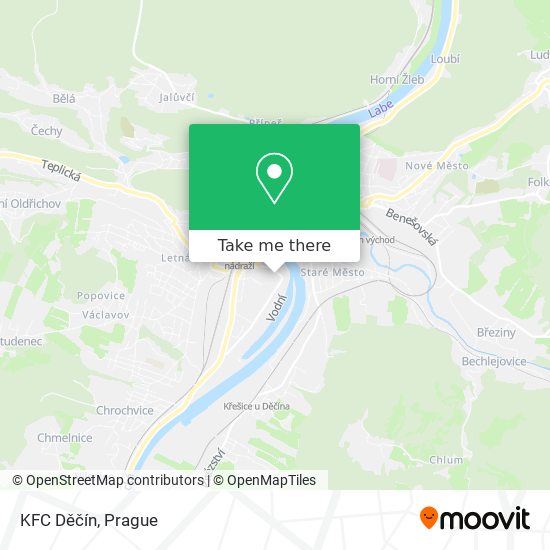 KFC Děčín map