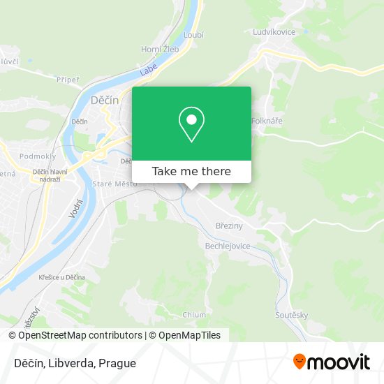 Děčín, Libverda map