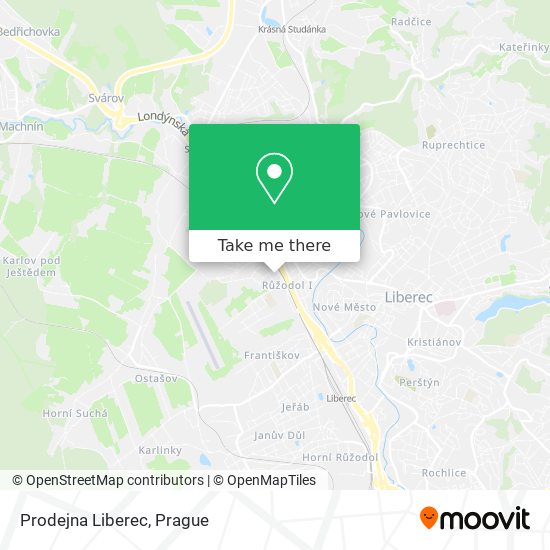 Prodejna Liberec map
