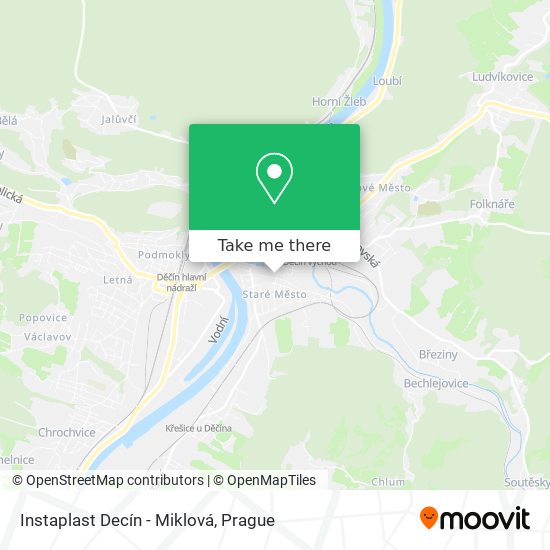 Instaplast Decín - Miklová map