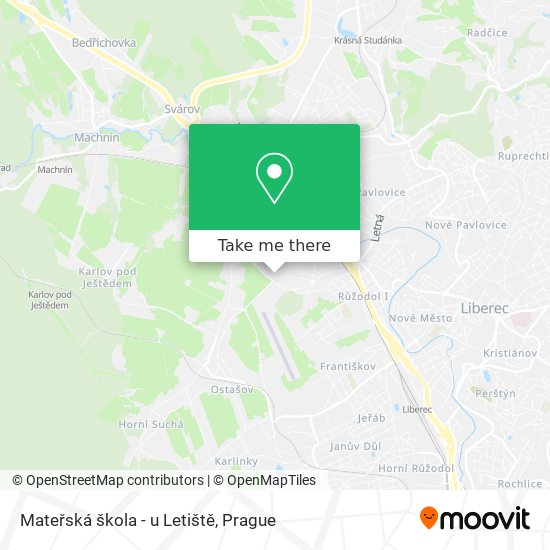 Mateřská škola - u Letiště map