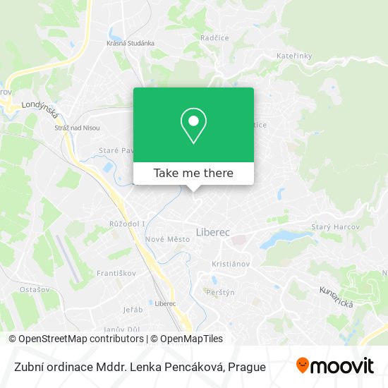 Zubní ordinace Mddr. Lenka Pencáková map
