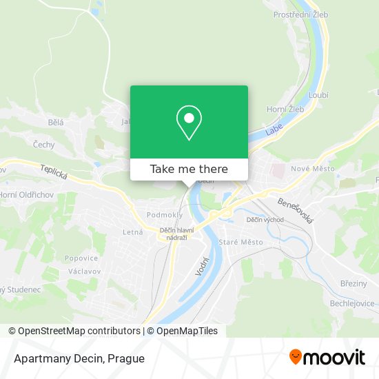 Apartmany Decin map