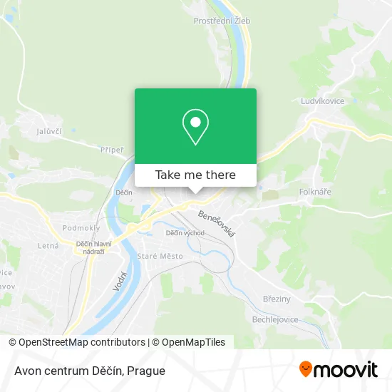 Карта Avon centrum Děčín