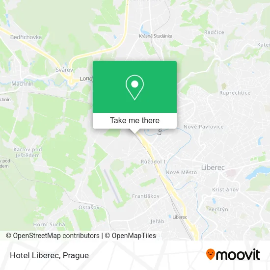 Карта Hotel Liberec