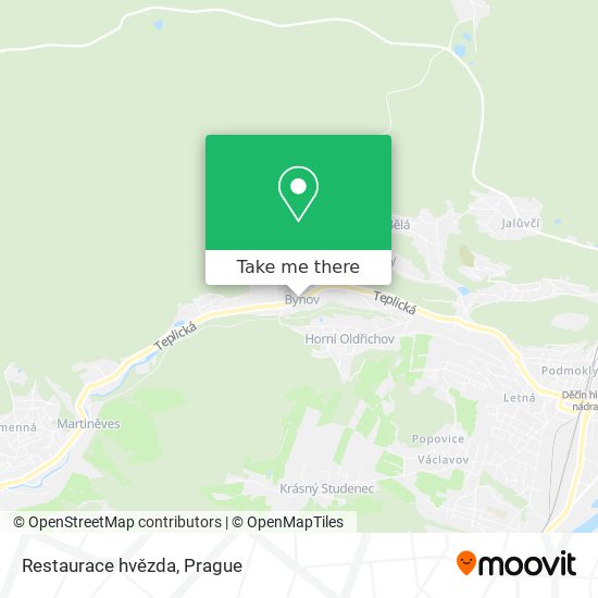 Карта Restaurace hvězda