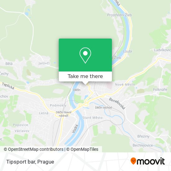 Tipsport bar map