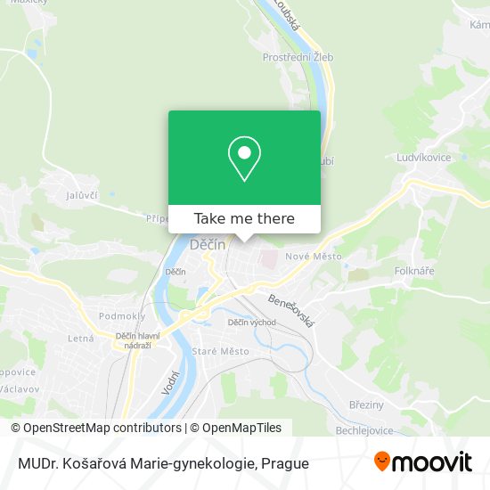 MUDr. Košařová Marie-gynekologie map