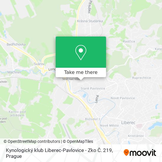 Kynologický klub Liberec-Pavlovice - Zko Č. 219 map