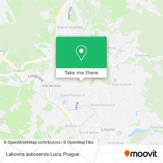 Lakovna autoservis Luca map