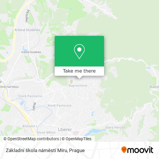 Základní škola náměstí Míru map