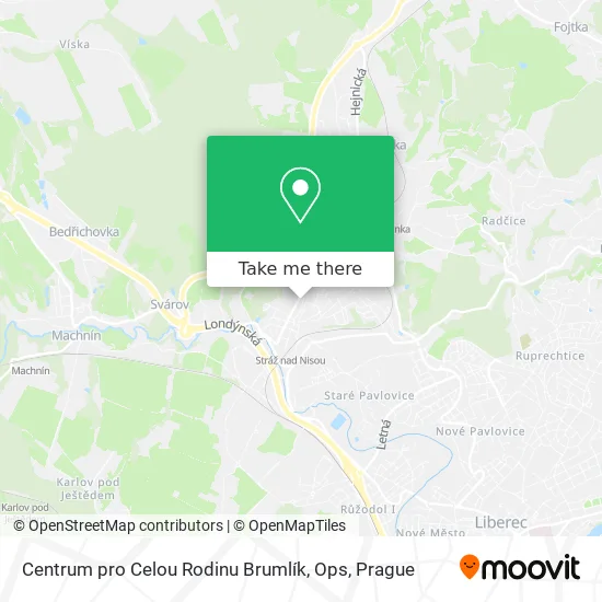 Карта Centrum pro Celou Rodinu Brumlík, Ops