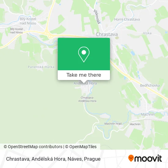 Карта Chrastava, Andělská Hora, Náves