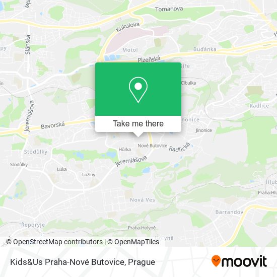 Kids&Us Praha-Nové Butovice map