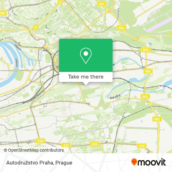 Карта Autodružstvo Praha