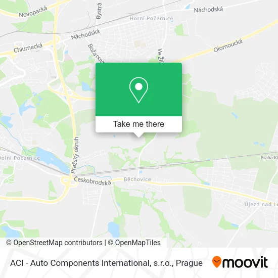 Карта ACI - Auto Components International, s.r.o.