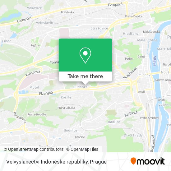 Velvyslanectví Indonéské republiky map