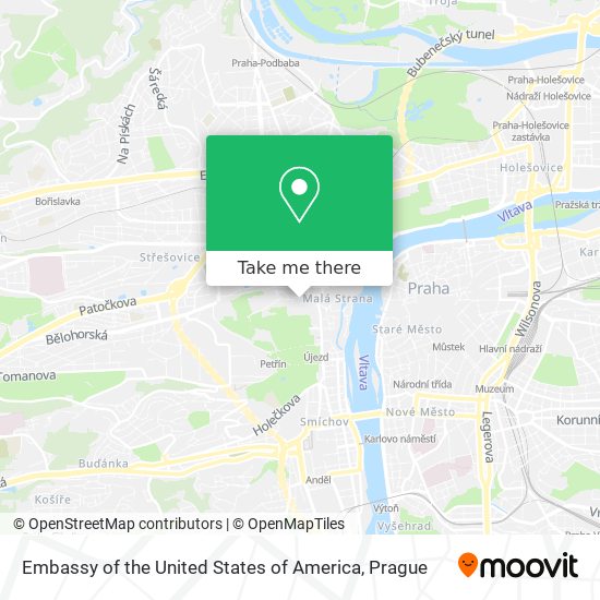 Embassy of the United States of America map