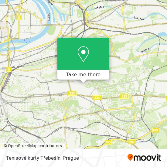 Tenisové kurty Třebešín map