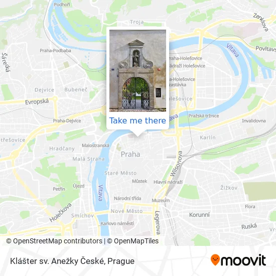 Klášter sv. Anežky České map