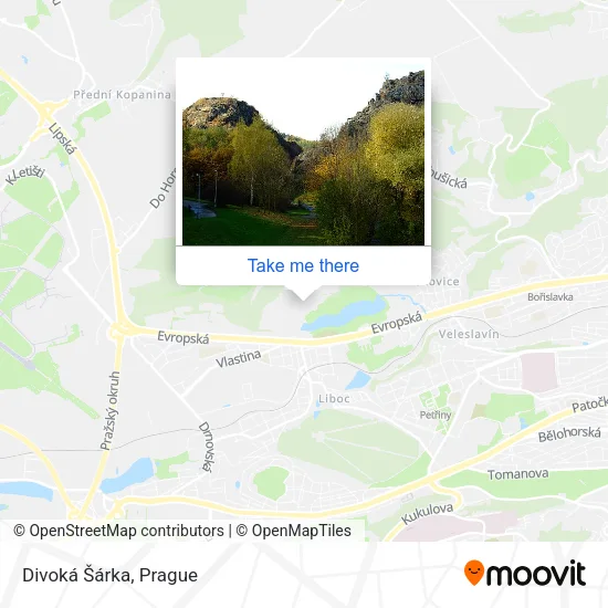 Карта Divoká Šárka