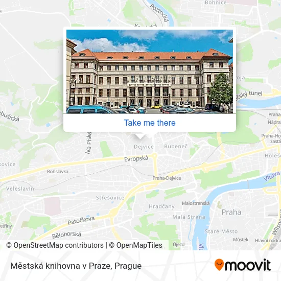 Карта Městská knihovna v Praze