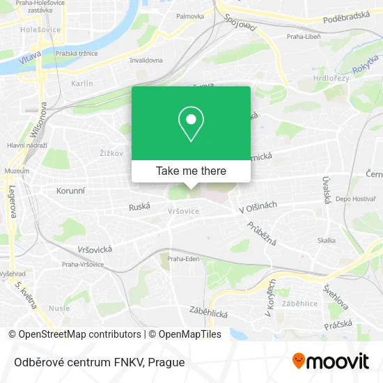 Карта Odběrové centrum FNKV