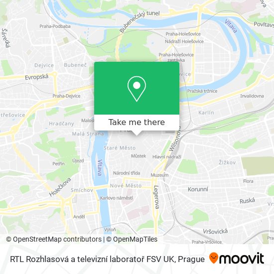 RTL Rozhlasová a televizní laboratoř FSV UK map