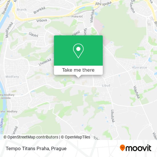 Tempo Titans Praha map