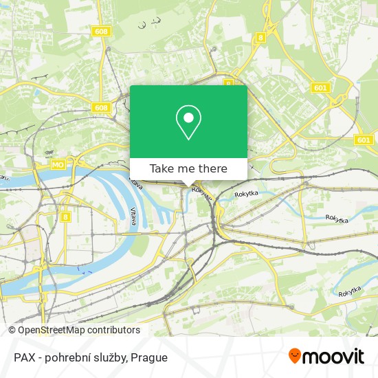 PAX - pohrební služby map